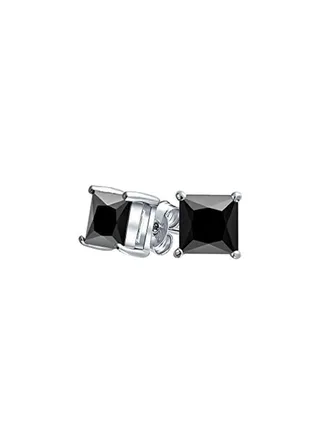 925 Sterling Silver Cubic Zirconia Studded Into the Night Stud Earrings 