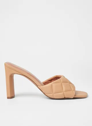 Annalie Quilted Sandals Beige 