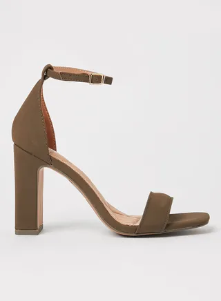 Kloe Block Heel Sandals Dark Brown 