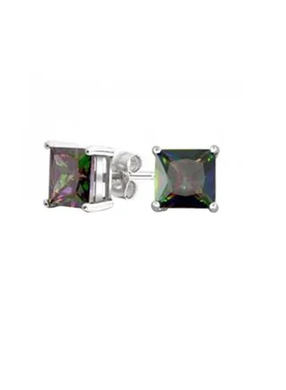 Sterling Silver Metal Stud Earrings 