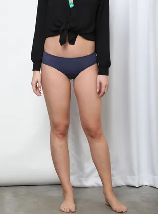 Solid Pattern Bikini Bottom Navy 