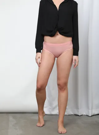 Solid Pattern Bikini Bottom Pink 