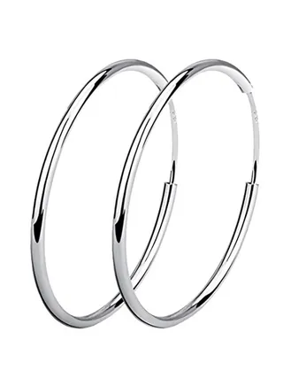 925 Sterling Silver Hoop Earrings 