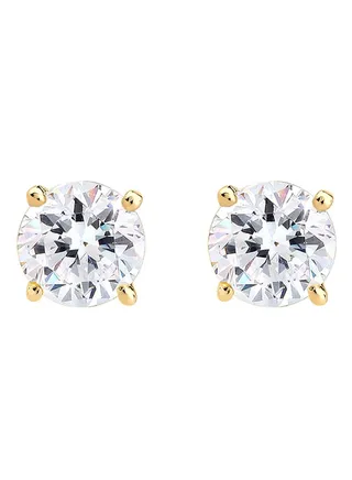 925 Sterling Silver Swarovski Crystal Studded Earrings 