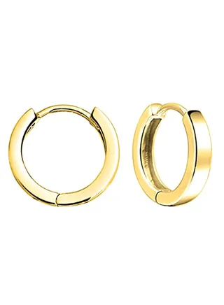4K Gold Plated 925 Sterling Silver Hoop Earrings 