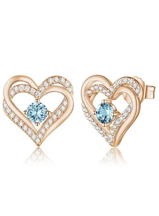 Heart Design Studs 