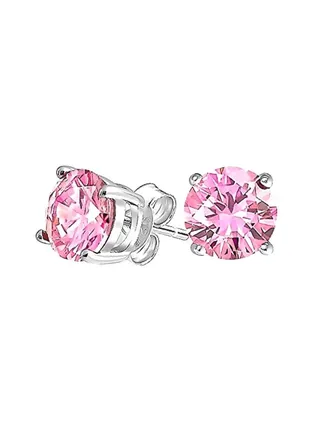 925 Sterling Silver Simulated Topaz Stud Earrings 