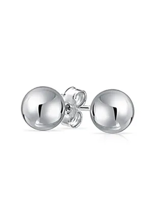925 Sterrling Silver Round Polished Stud Earrings 