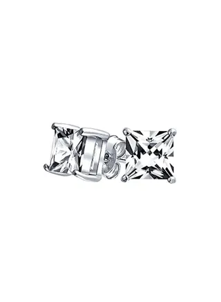 925 Sterling Silver Cubic Zirconia Studded Stud Earrings 