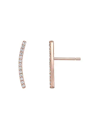 Sterling 14K Gold Plated Ear Crawler Cuff Ear Stud Rose 