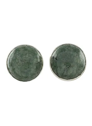 925 Sterling Silver Round Stud Earrings 