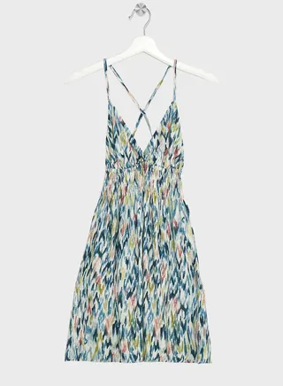 Kids Floral Print Midi Dress 