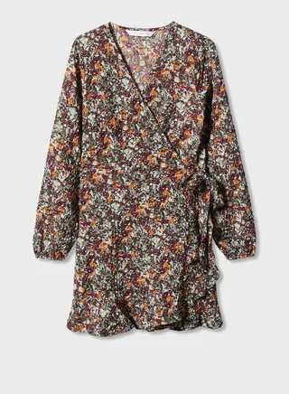 Kids Floral Wrap Dress 