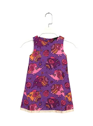 Evelyn Printed Dress Purple 