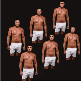 Men Plain White Underwear Boxer Briefs Combed Cotton  6Pcs Pack 