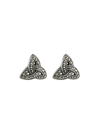 925 Sterling Silver Trinity Knot Earrings 