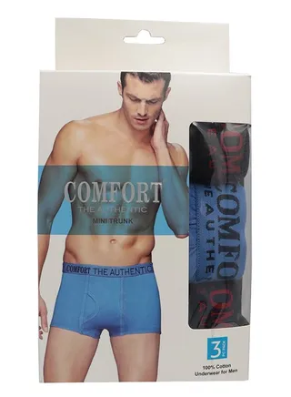 Mens Mini Trunk 3pc Cotton 