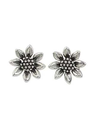 925 Sterling Silver Flower Stud Earrings 