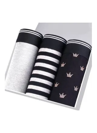 3 Pack Colourblocked Breathable Boxer Black/White/Dark Grey 