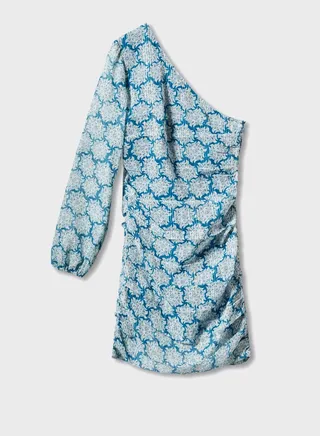 Youth Asymmetrical Printed Midi Dress 