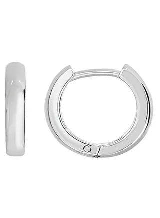 925 Sterling Silver Round Hoop Earrings 