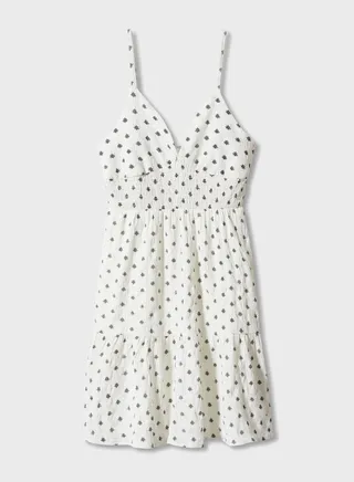 Youth Printed V-Neck Midi Dress 