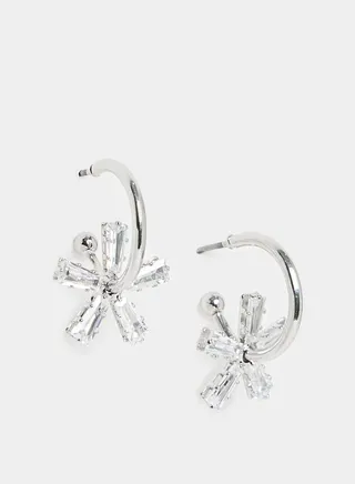 Flower Crystal Stud Earrings 