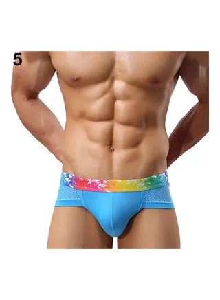Comfy Bulge Pouch Soft Underwear Blue 