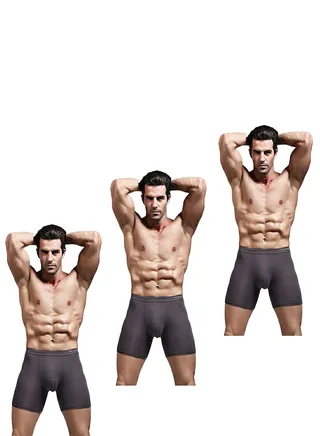 Boxer Briefs Grey Color for Men Three  pcs Pack 