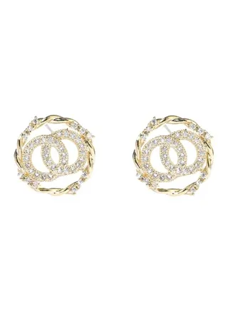Diamond Double Hoop Earrings 