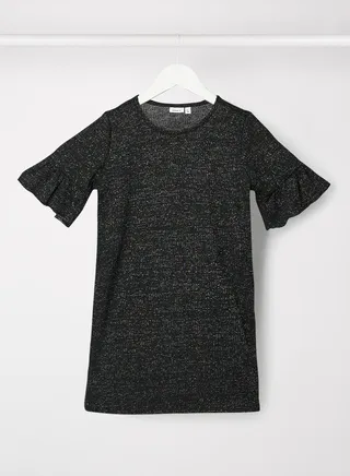 Kids/Teen Flared Sleeve Dress Black 