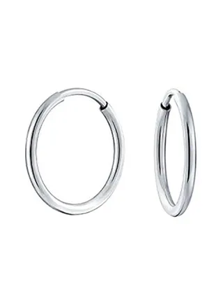 925 Sterling Silver Tiny Round Shape Thin Tube Hoop Earrings 