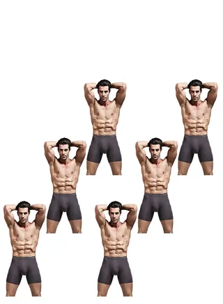 Boxer Briefs Grey Color for Men Six  pcs Pack 