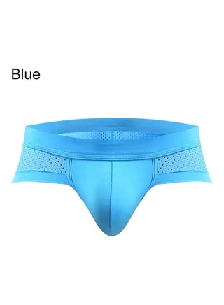 Mesh Breathable Cotton Underwear Blue 