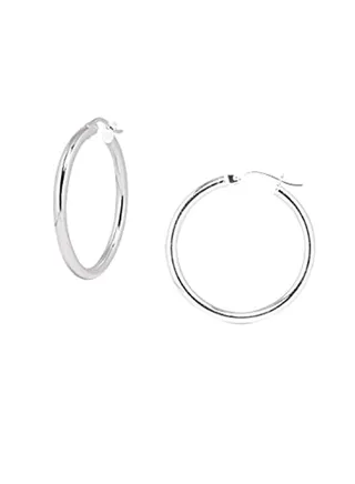 Round Shape Sterling Silver Earrings 