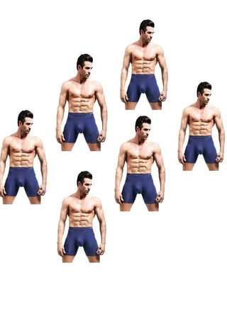 Boxer Briefs Blue Color for Men Six  pcs Pack 