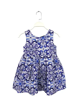 Emma Printed Dress Blue/White 