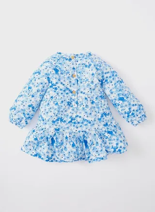 Baby Girl Floral Long Sleeve Seersucker Textured D 