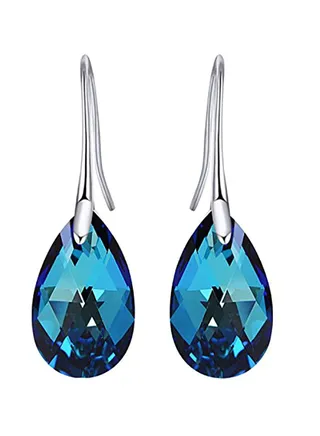 925 Sterling Silver Swarovski Dangle Earrings 