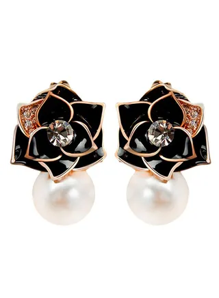 Rose Flower Stud Earrings 