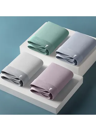 Men's Solid Colour Thin Ice Silk Briefs 
