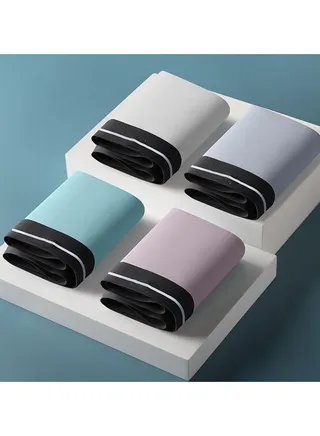 Men's Solid Colour Thin Ice Silk Briefs 