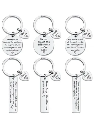 Key Chain Thank You Gifts 6 pack 