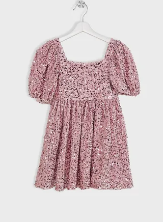 Kids Giulia Velour Sequin Midi Dress 