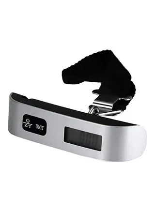 Digital Electronic Luggage Scale Silver/Black 