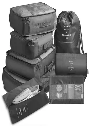 8 Piece Travel Clothes Organizer Set 