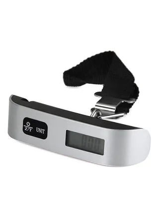 Digital Luggage Weighing Scale Silver/Black 