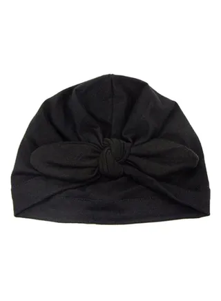 Cute Bowknot Beanie Black 