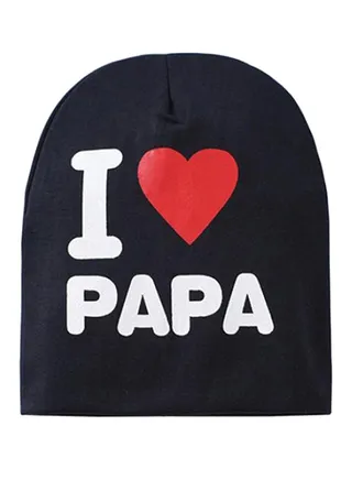 Knitted Beanie Black Papa 