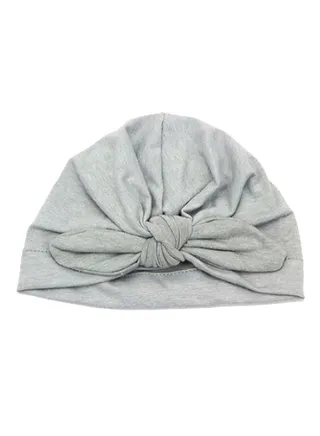 Cute Bowknot Beanie Grey 